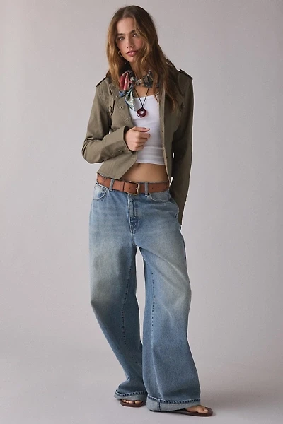 Motel Diranda Cropped Khaki Military Jacket