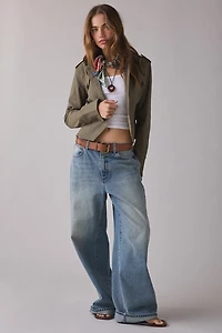 Motel Diranda Cropped Khaki Military Jacket