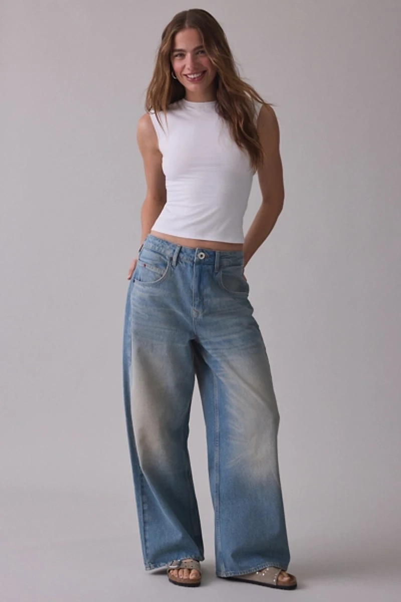 BDG Jaya Angel Wings Graphic Baggy Boyfriend Jeans