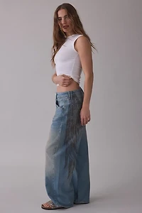BDG Jaya Angel Wings Graphic Baggy Boyfriend Jeans