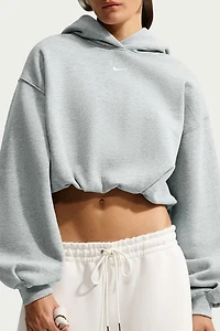 Nike Studio Fleece Oversized Cropped Hoodie Sweatshirt