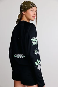 Nike Swift Jersey Graphic Long Sleeve V-Neck Running Top
