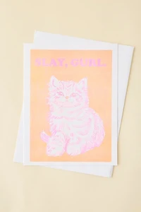 Yellow Owl Workshop Slay, Gurl Jumbo Greeting Card