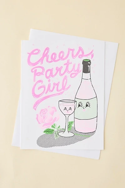 Yellow Owl Workshop Cheers Party Girl Jumbo Birthday Card