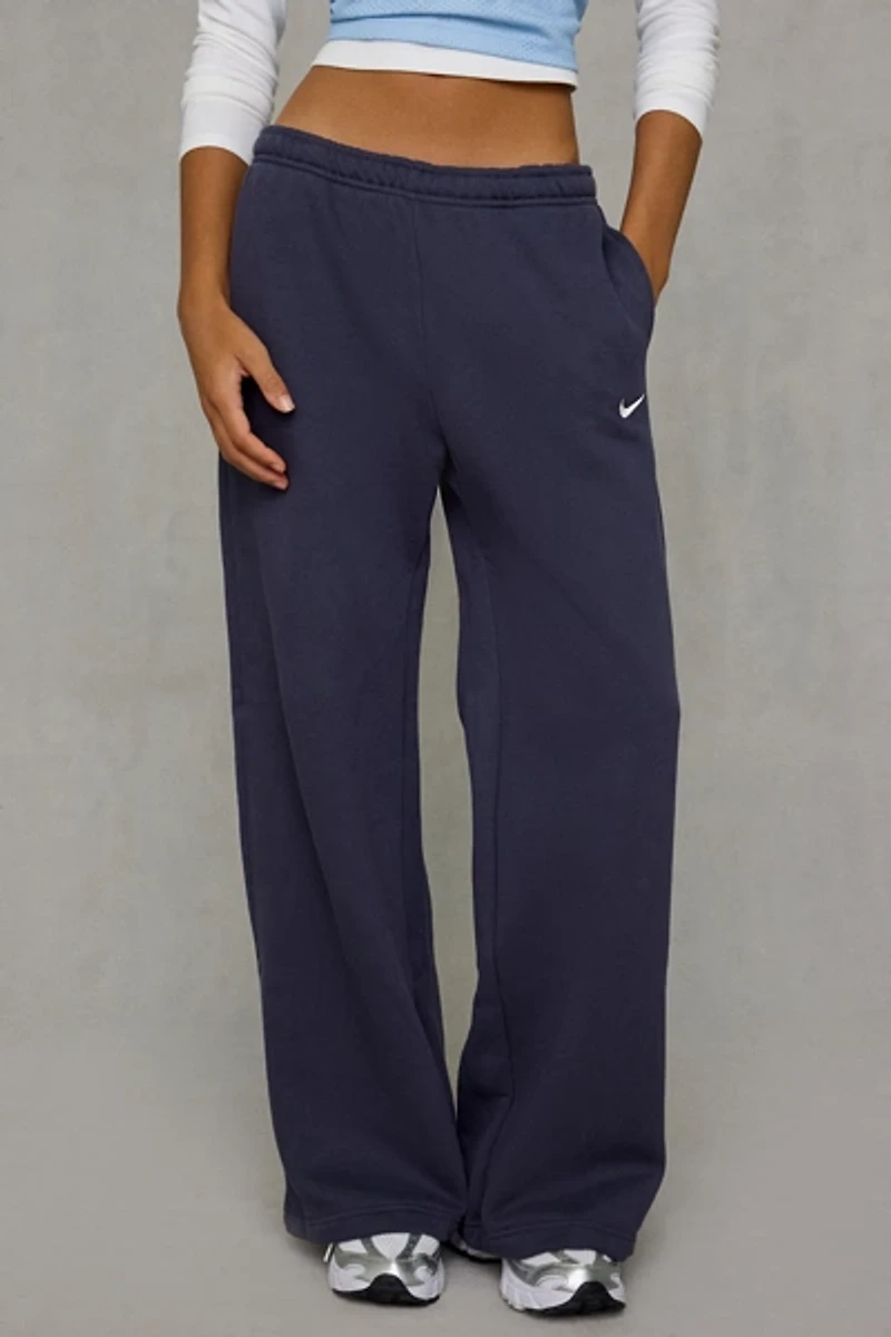 Nike Studio Fleece Mid-Rise Wide Leg Pants