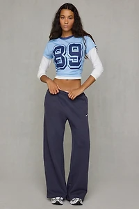 Nike Studio Fleece Mid-Rise Wide Leg Pants