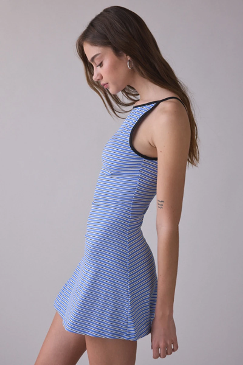 BDG Boardwalk Striped Scoop-Back Tank Mini Dress