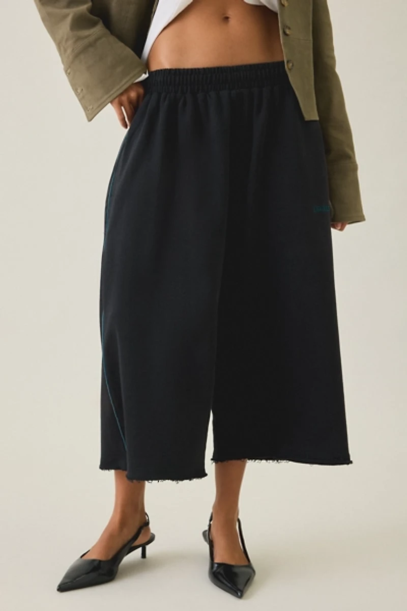iets frans… Harri Piped Wide Leg Cropped Jogger Pants