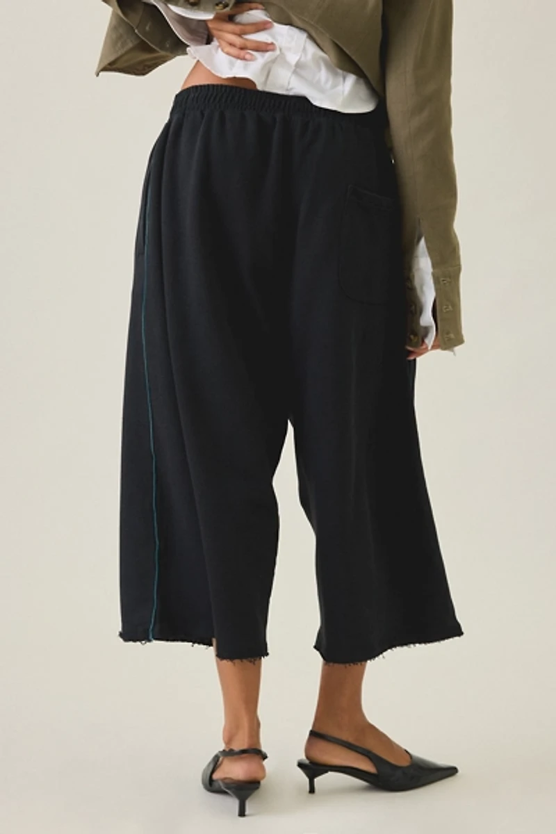iets frans… Harri Piped Wide Leg Cropped Jogger Pants