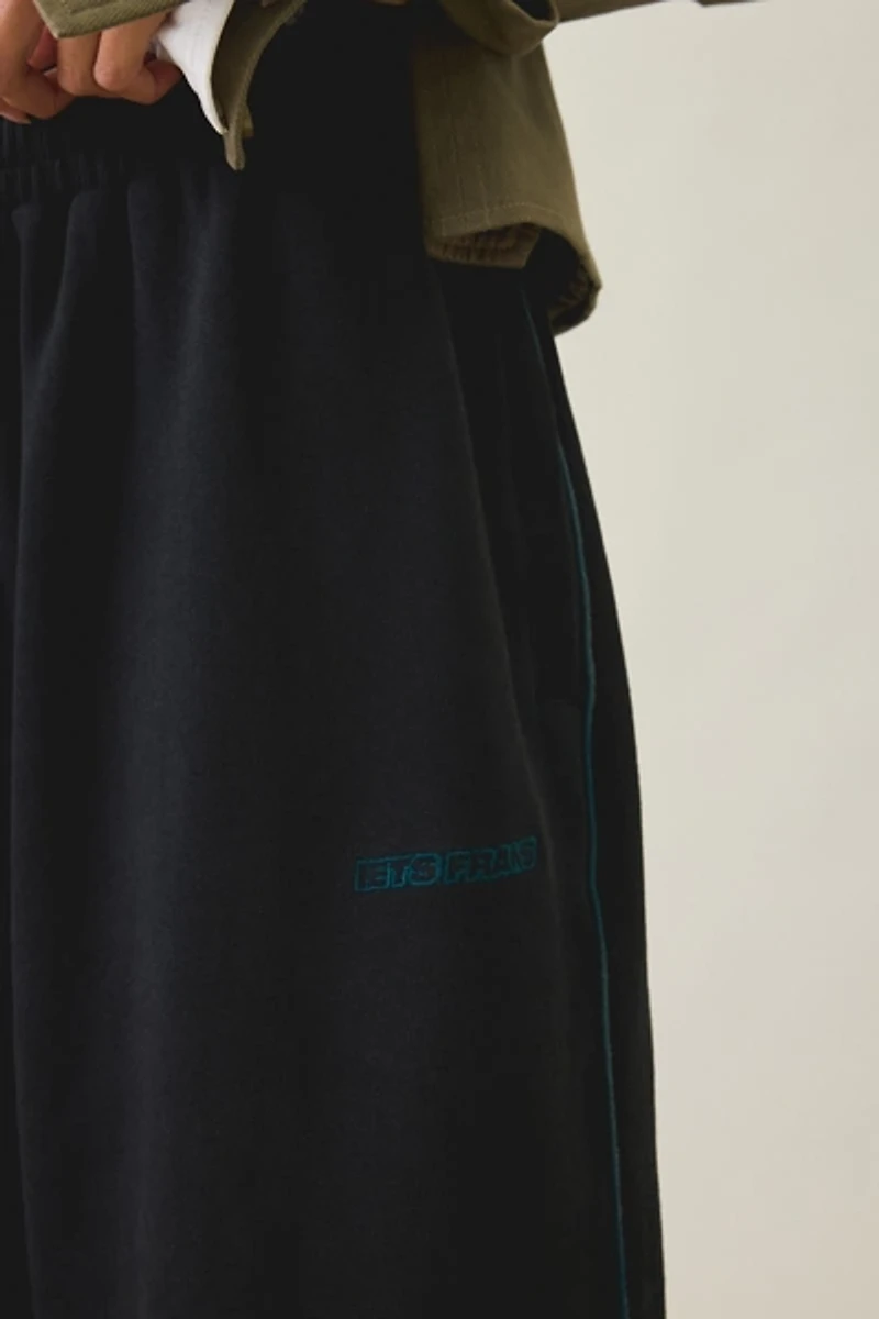 iets frans… Harri Piped Wide Leg Cropped Jogger Pants