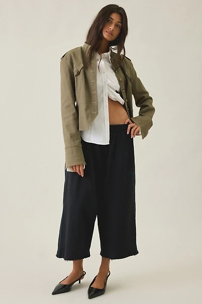 iets frans… Harri Piped Wide Leg Cropped Jogger Pants