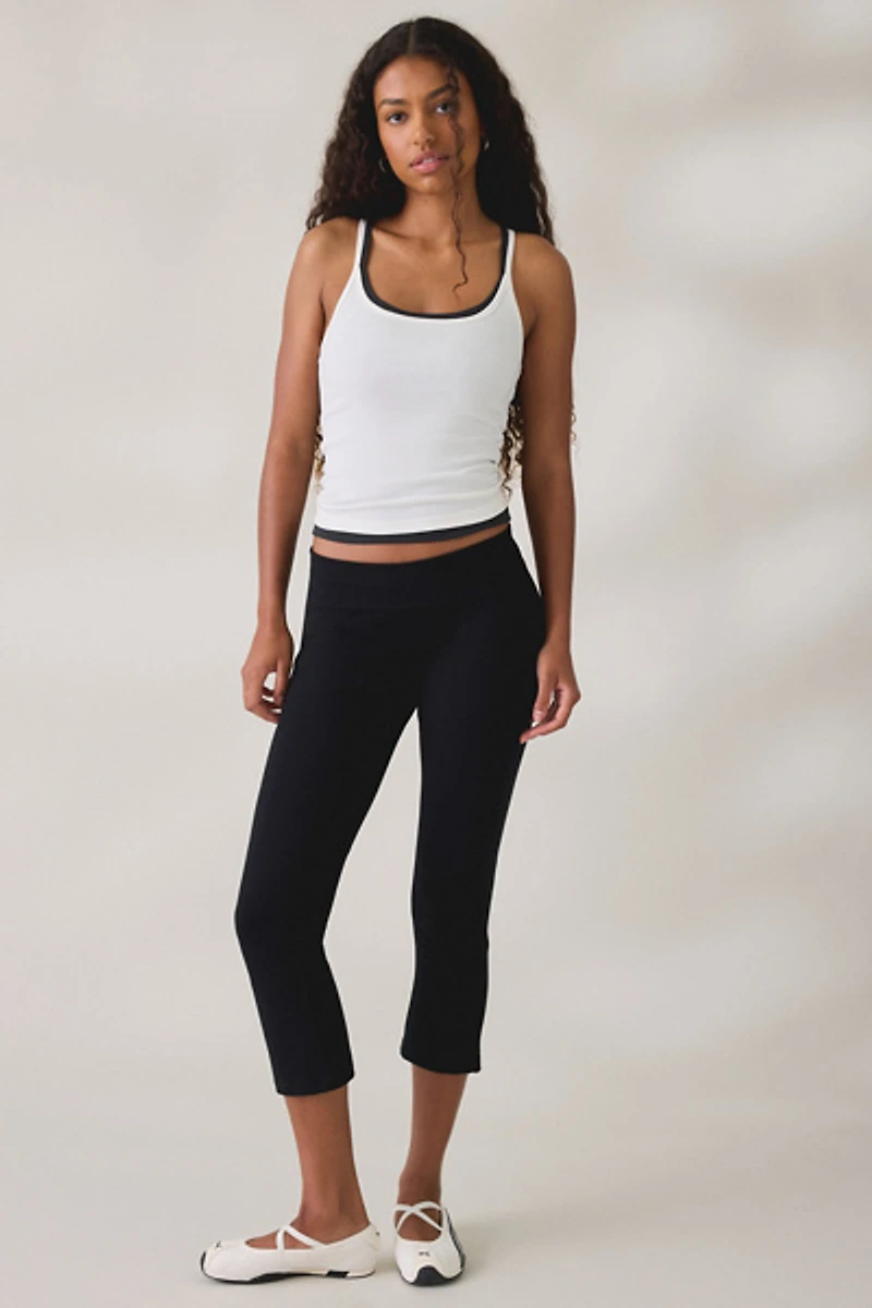iets frans… Kali Foldover Kick Flare Capri Pants