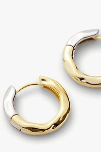 MACHETE Petite Wavy Mixed Metal Hoops
