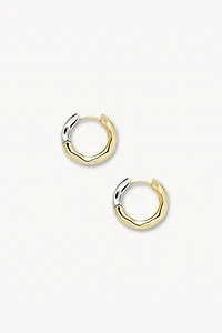 MACHETE Petite Wavy Mixed Metal Hoops