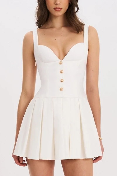 Miss Circle Tala Pleated Preppy Mini Dress