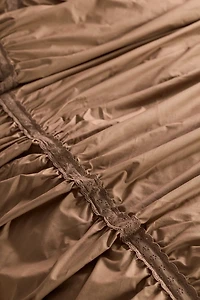 Willow Eyelet Ruched Cotton Percale Duvet Cover