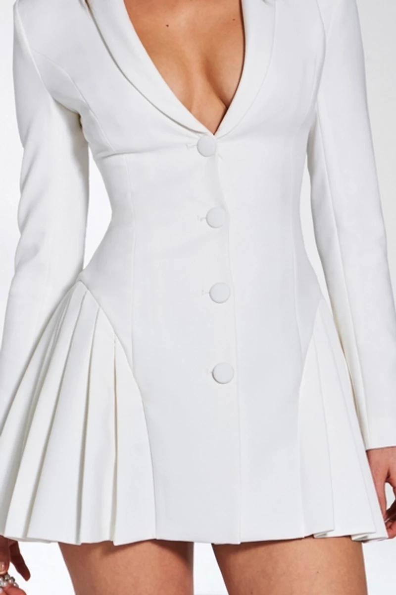 Miss Circle Delia Pleated Blazer Mini Dress