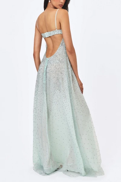 Miss Circle Wallie Strappy Rhinestone Embellished Maxi Dress