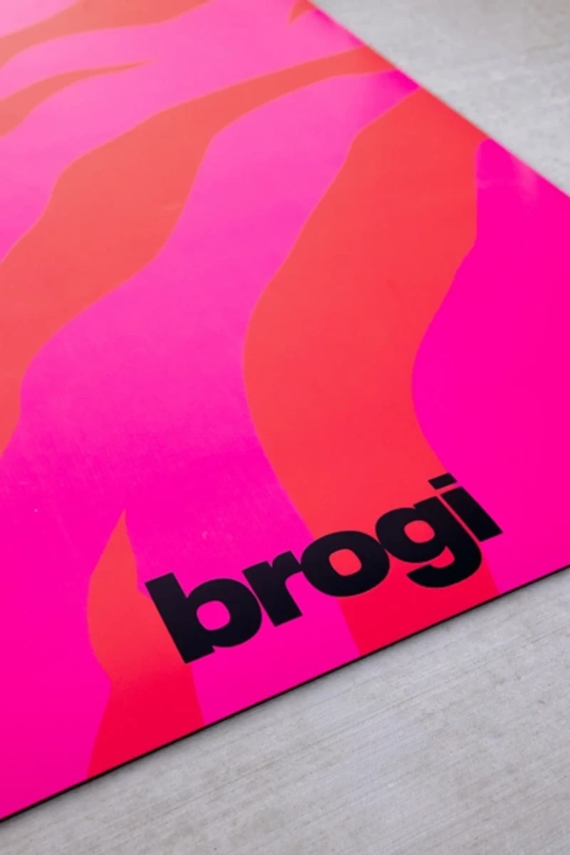 Brogi Yoga Hot Pink Zebra Rubber Yoga Mat