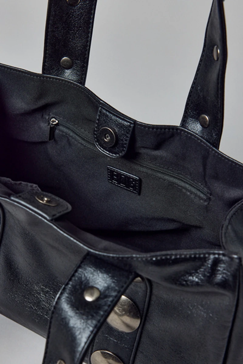BDG Mara Studded Faux Leather Tote Bag