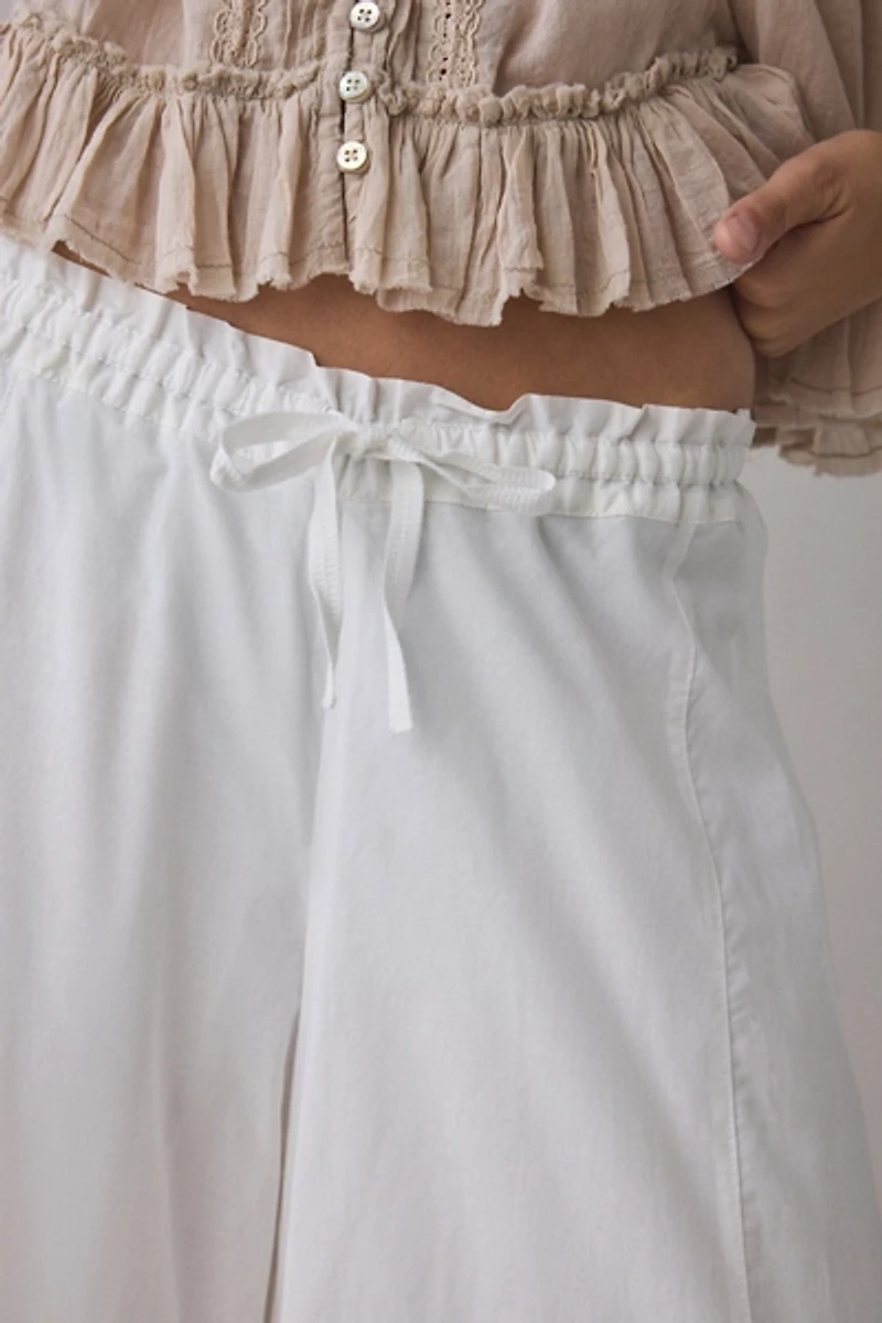 Kimchi Blue Pinky Promise Lace Trim Wide Leg Pant