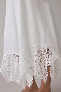 Kimchi Blue Pinky Promise Lace Trim Wide Leg Pant