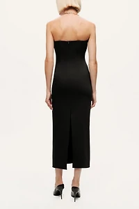 Nocturne Strapless Sweetheart Midi Pencil Dress
