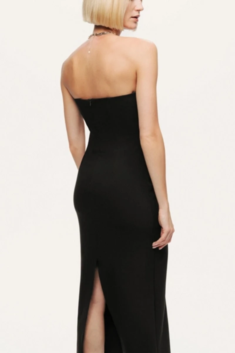 Nocturne Strapless Sweetheart Midi Pencil Dress
