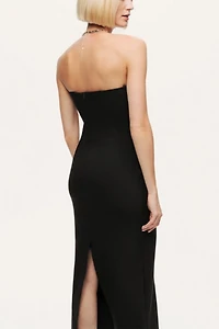 Nocturne Strapless Sweetheart Midi Pencil Dress