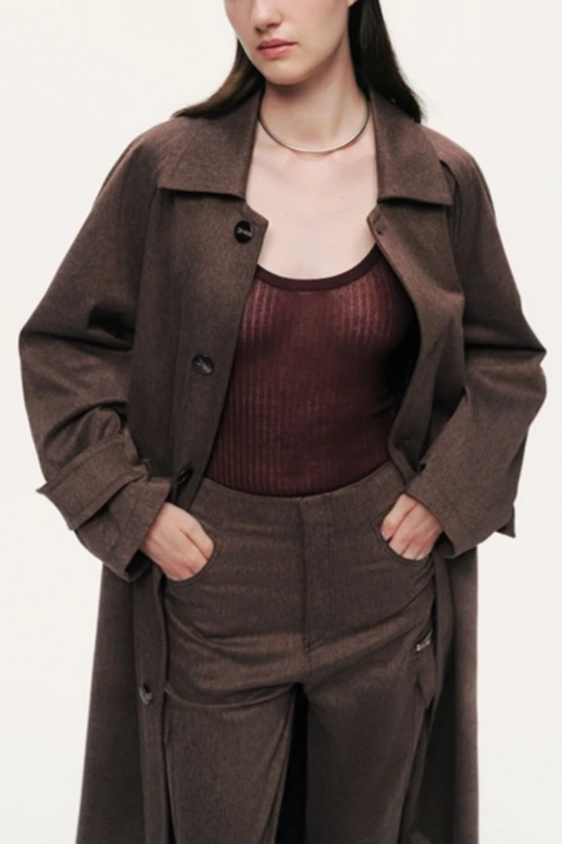 Nocturne Single-Breasted Trench Coat