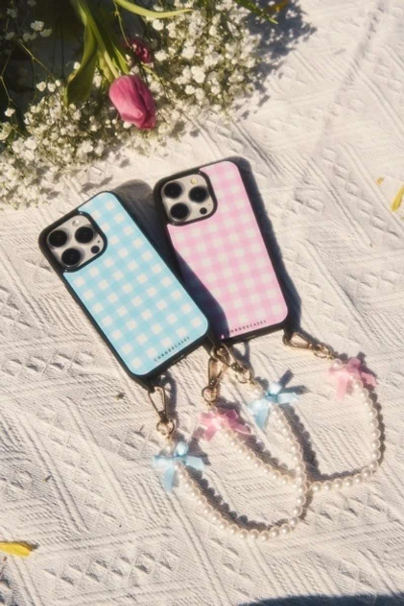 Cordée Cases Gingham Darling iPhone Case + Wristlet Set