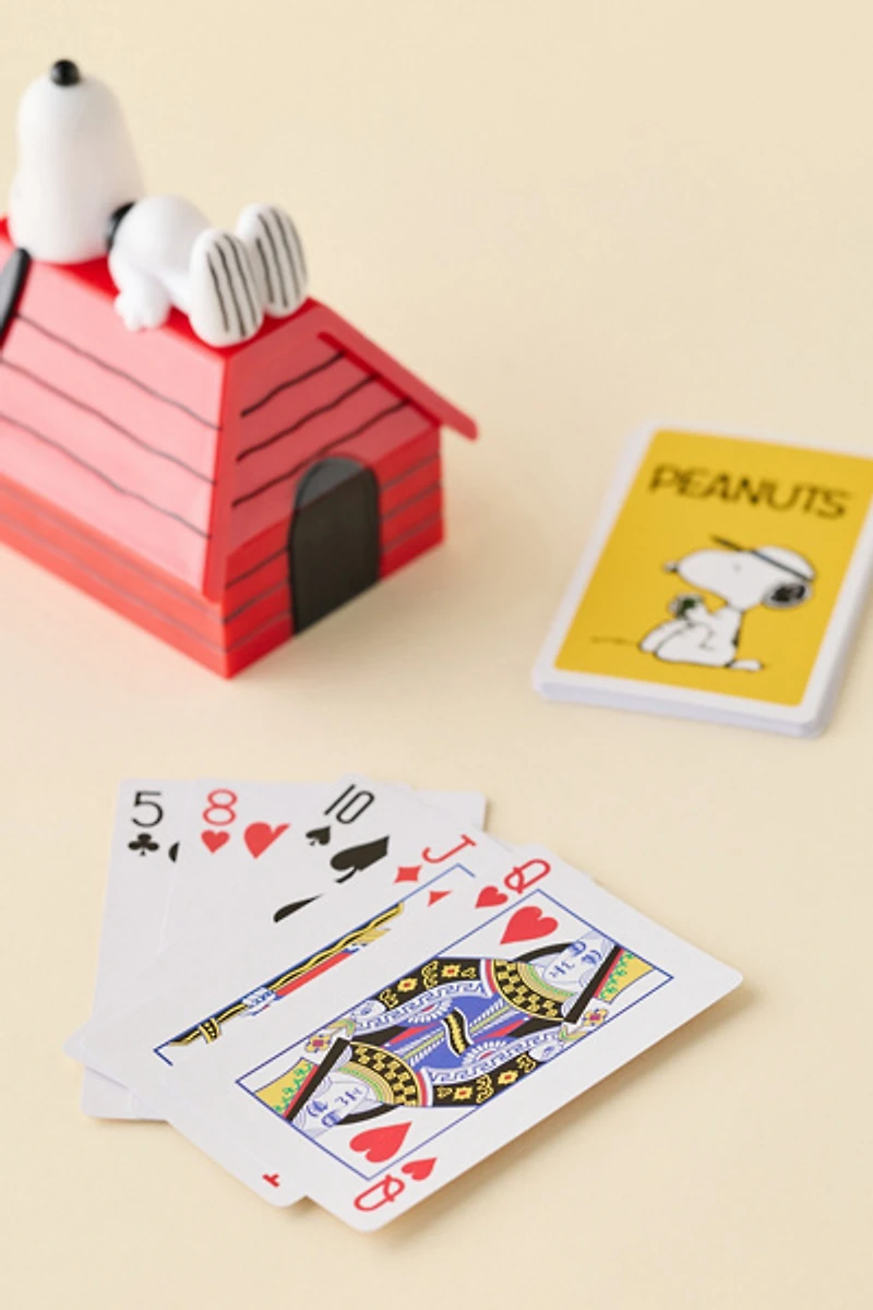 Peanuts Snoopy Dog House Playing Card Deck & Holder Set