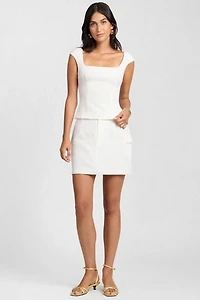 Onia Linen Utility Mini Skirt
