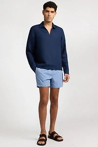 Onia Linen Long Sleeve Popover Shirt