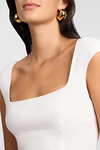 Onia Linen Peplum Top