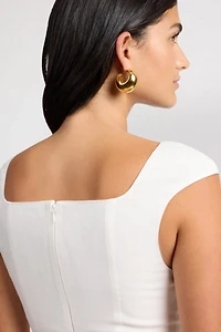 Onia Linen Peplum Top