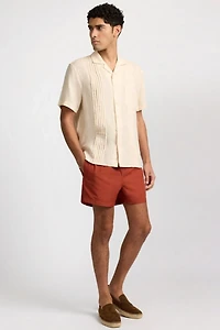 Onia Linen Pintuck Camp Shirt