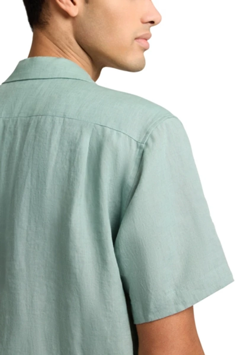 Onia Linen Pintuck Camp Shirt