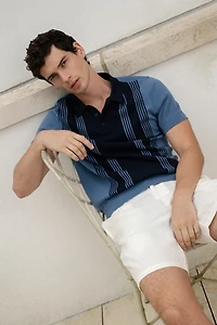 Onia Cotton Knit Short Sleeve Polo