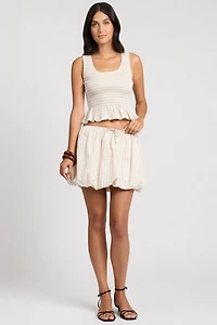 Onia Air Linen Smocked Tank