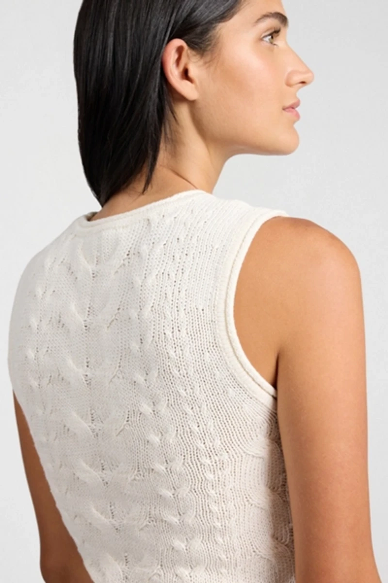 Onia Linen Cable Knit Tank