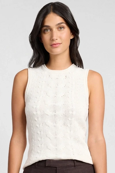 Onia Linen Cable Knit Tank