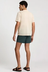 Onia Linen Knit Eyelet Camp Shirt