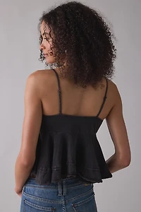 UO Luckiest One Lace Trim Babydoll Cami