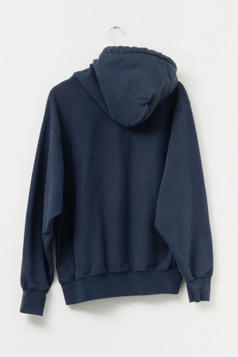 Vintage Y2K Champion Virginia Navy Blue Reverse Weave Spell Out Hoodie Sweatshirt