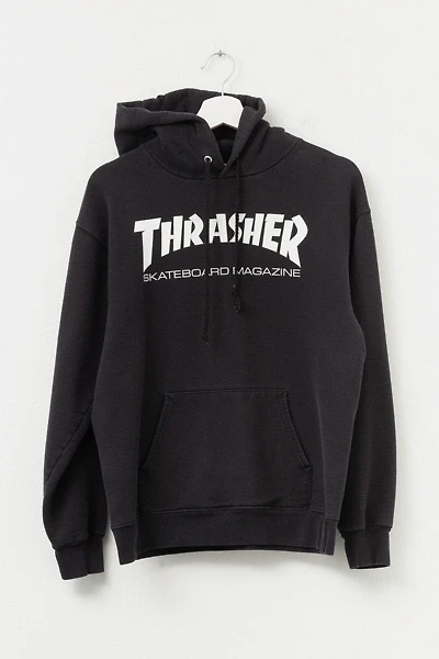 Vintage Y2K Distressed Black Thrasher Magazine Hoodie Sweatshirt
