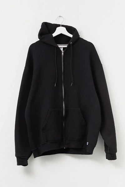 Vintage Y2K Russell Athletic Black Zipper Hoodie Sweatshirt