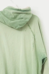 Vintage 1990s Distressed Green Thermal Lined Zipper Hoodie Sweatshirt