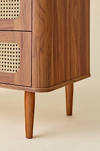Mabel Rattan 3-Drawer Dresser