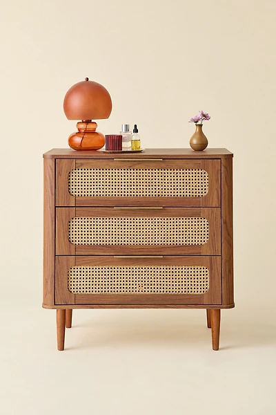 Mabel Rattan 3-Drawer Dresser